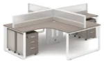 4-Seater Workstation in Qatar